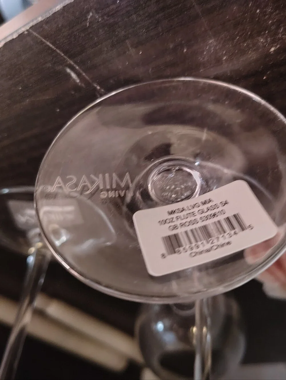 Mikasa Living Mia Glass Champagne Flutes Set of 4 NIB